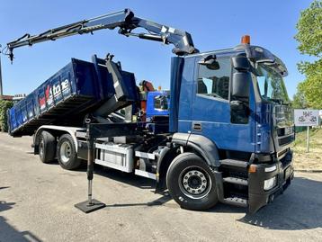Iveco STRALIS 420 6x2 + CRANE HMF 1720 K3 + ROTATOR - LIFT + beschikbaar voor biedingen