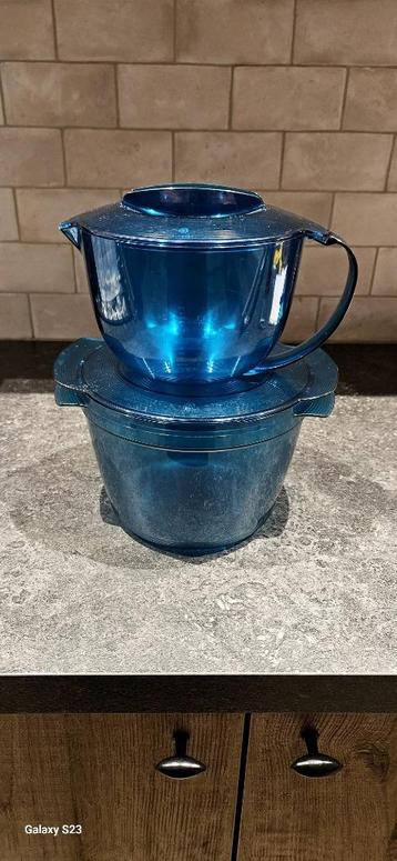 Tupperware set microcook, Enlèvement ou Envoi, Utilisé, Bleu, Récipient ou Bol