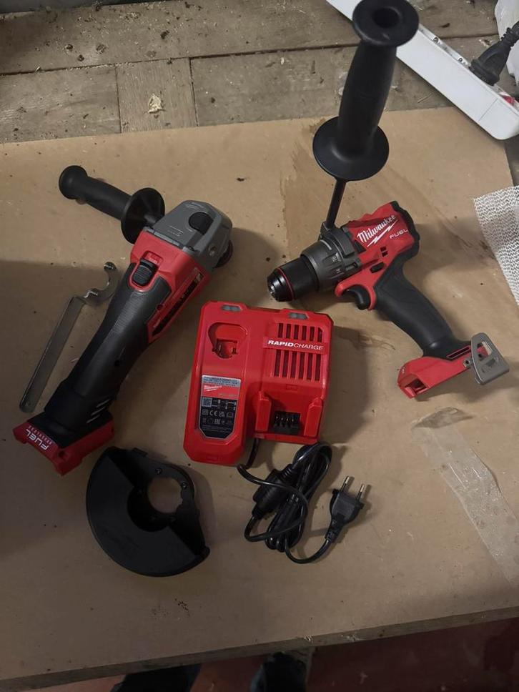 Milwaukee set, Doe-het-zelf en Bouw, Gereedschap | Slijpmachines, Nieuw, Ophalen