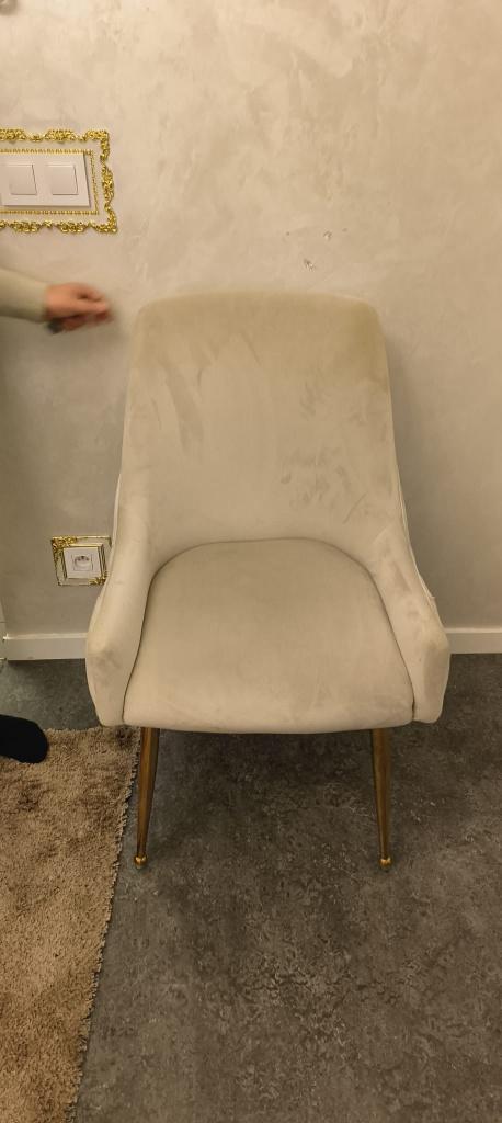 4 Eettafel stoelen (6 maanden oud) 60€/stuk, Huis en Inrichting, Stoelen, Gebruikt, Metaal, Stof, Overige kleuren, Ophalen