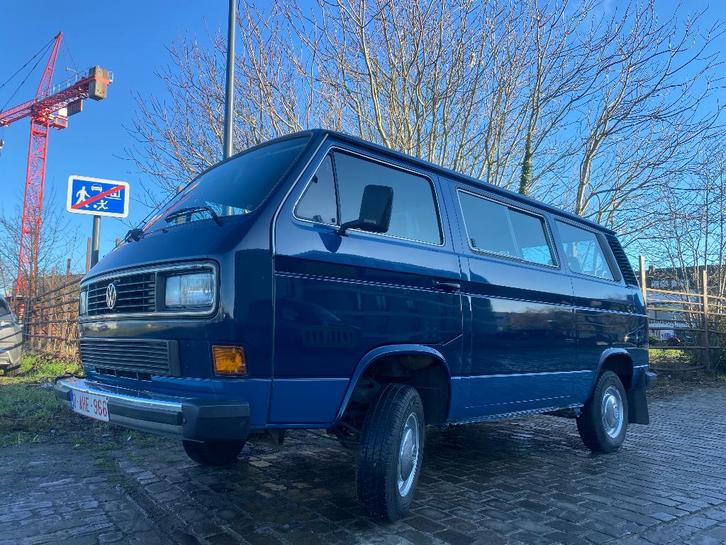 VW T3 Caravelle GL, Auto's, Volkswagen, Particulier, Transporter, Diesel, Handgeschakeld, Blauw, Blauw, Velours, Achterwielaandrijving