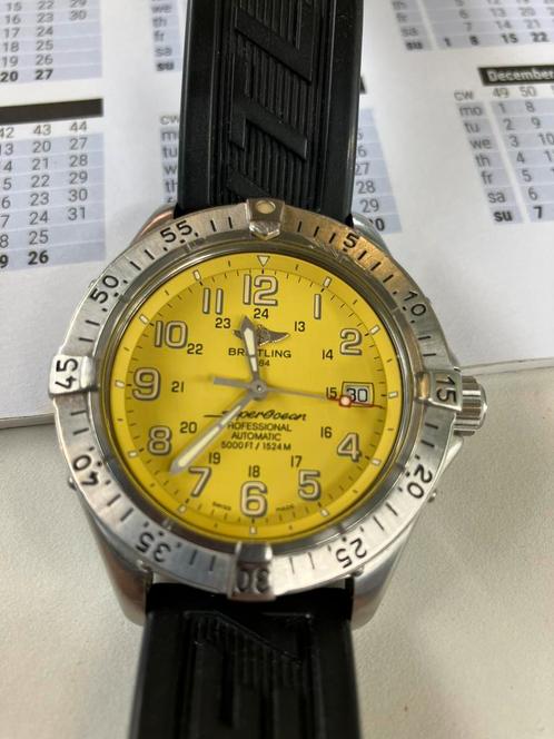 Breitling superocean professional automatic, Handtassen en Accessoires, Horloges | Heren, Gebruikt, Polshorloge, Breitling, Staal