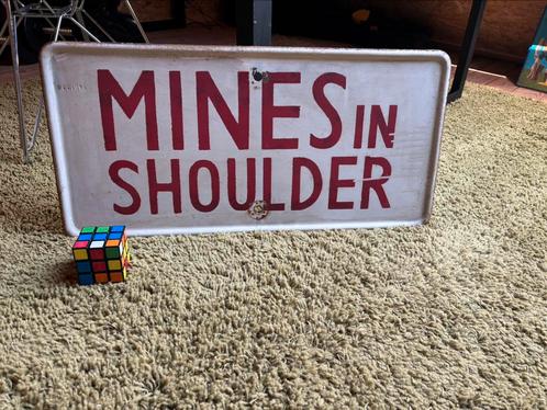 US WW2 MINES IN SHOULDER bord 1944, Verzamelen, Militaria | Tweede Wereldoorlog, Ophalen of Verzenden
