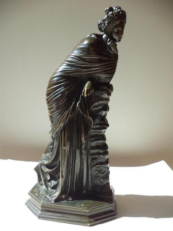 Edouard Delesalle XIXe bronzen muze Polyhymnia antieke brons beschikbaar voor biedingen