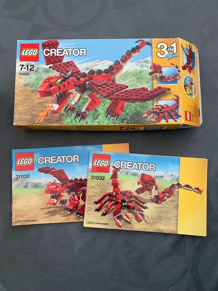 31032 LEGO Creator 3 in 1 Red Creatures, Kinderen en Baby's, Speelgoed | Duplo en Lego, Zo goed als nieuw, Lego, Complete set