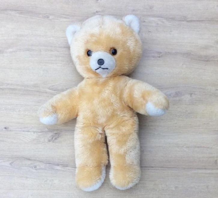 Zachte grote knuffel gele / oranje beer: 60 cm hoog, Kinderen en Baby's, Speelgoed | Knuffels en Pluche, Gebruikt, Beer, Ophalen of Verzenden