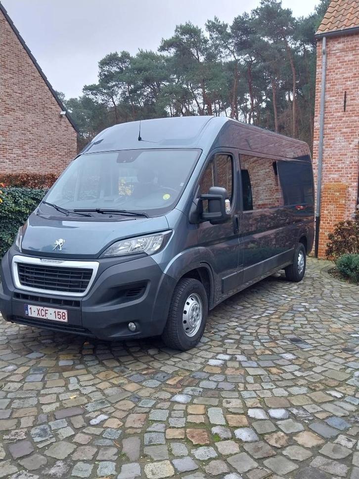 Peugeot Boxer HDI 335 L3 H2 dubbel cabine met flexicab, Auto's, Bestelwagens en Lichte vracht, Particulier, ABS, Achteruitrijcamera
