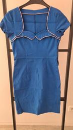 Vintage dames jurk, Blauw, Zo goed als nieuw, Knielengte, Ophalen