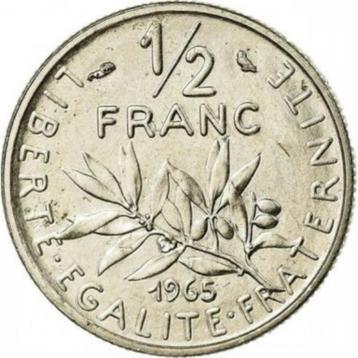 Setje van 3 Frankrijk, Semeuse 1/2 Franc 1965-1972-1975