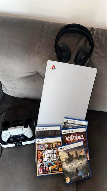 Pack PS5, excellent état, tout en un, 5 jeux, peu utilisé !, Enlèvement, Comme neuf