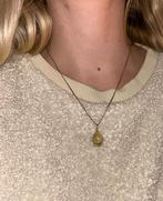 Gouden bedel Maria antiek, Ophalen of Verzenden, Goud, Hanger, Met edelsteen