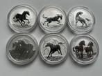 Complete set Brumby Horse zilveren munten 1oz 2020-2025, Ophalen of Verzenden, Zilver