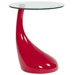 Design bijzettafel rood, Huis en Inrichting, Kunststof, Gebruikt, Overige vormen, Ophalen