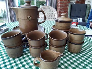 Rechthoekig Zwitsers Rössler Porzellan koffieservies beschikbaar voor biedingen
