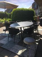 Tuintafel 8 stoelen - nieuw staat, Jardin & Terrasse, Comme neuf, Enlèvement, Table à dinner, Aluminium