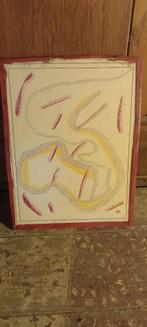 Tekening gesigneerd HL, 16x21, n398, Antiek en Kunst, Ophalen