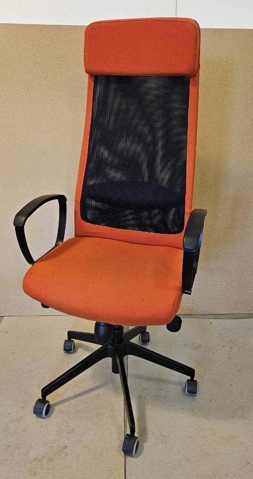 Ikea Markus oranje bureaustoel, Huis en Inrichting, Bureaustoelen, Gebruikt, Bureaustoel, Oranje, Ergonomisch, Ophalen of Verzenden