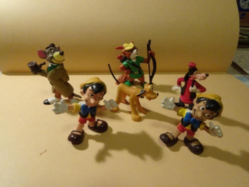 6 figuren van Walt Disney - Pinocchio/Dingo.., Verzamelen, Disney, Gebruikt, Beeldje of Figuurtje, Goofy of Pluto, Ophalen of Verzenden