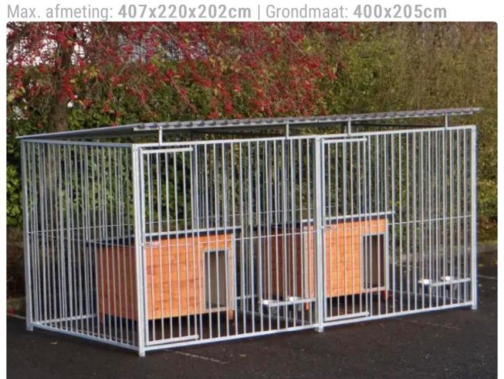 Dubbele hondenkooi, Dieren en Toebehoren, Hondenhokken, Nieuw, Hondenkennel, 100 cm of meer, 110 cm of meer, Ophalen