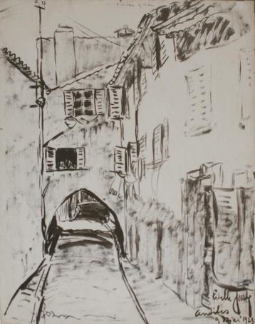 Estelle Juste (1894-1962): Antibes 1929 (38 x 48 cm) beschikbaar voor biedingen