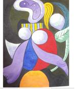 Picasso 'Woman with Flower' (36 x 30 cm), Ophalen of Verzenden