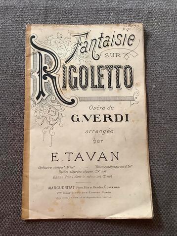 Opéra à partition ancienne G.Verdi E.Tavan - violon, Envoi