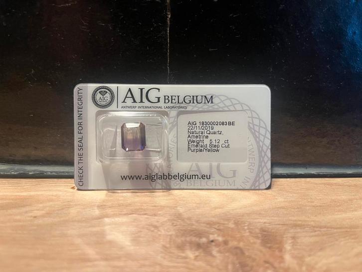 10,89 karaat Ametrien (2 stuks), Bijoux, Sacs & Beauté, Pierres précieuses, Neuf, Enlèvement