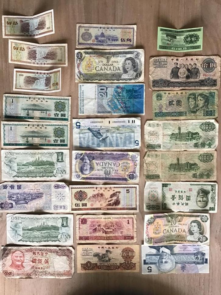 Lot papier geld verschillende landen verzameling, Postzegels en Munten, Munten en Bankbiljetten | Verzamelingen, Ophalen of Verzenden