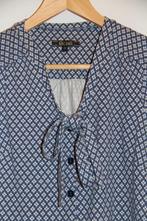 Top bleu & blanc motifs rétro King Louie, Manches courtes, Enlèvement ou Envoi, Taille 36 (S), King Louie