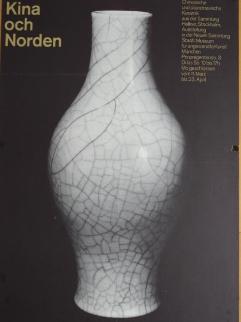 1970 L affiche expo Chine Hellner Stockholm 'Kina och Norden, Antiquités & Art, Art | Art non-occidental, Enlèvement ou Envoi