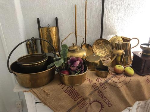 Koperen keuken elementen verzameling uit kasteelkeuken, Antiek en Kunst, Antiek | Brons en Koper, Koper, Ophalen