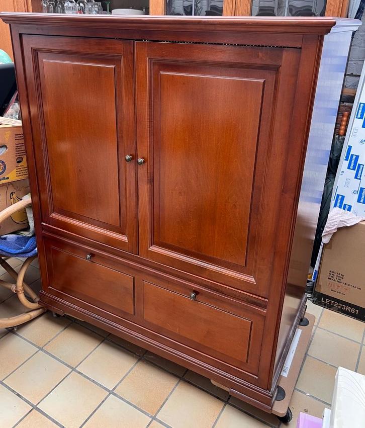 Tv meubel, Huis en Inrichting, Kasten |Televisiemeubels, Gebruikt, 100 tot 150 cm, 100 tot 150 cm, 50 tot 75 cm, Kersenhout, Ophalen