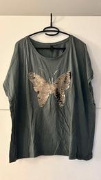 Rainbow grijze T-shirt met vlinder in pailletten, Kleding | Dames, T-shirts, Rainbow, Maat 46/48 (XL) of groter, Ophalen of Verzenden