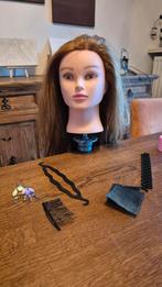 Kappershoofd, kapperspop, oefenhoofd, mét materiaal., Ophalen