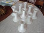 Lot de bougeoirs ceramique blanche neufs, Maison & Meubles, Autres matériaux, Chandelier, Enlèvement ou Envoi, Blanc