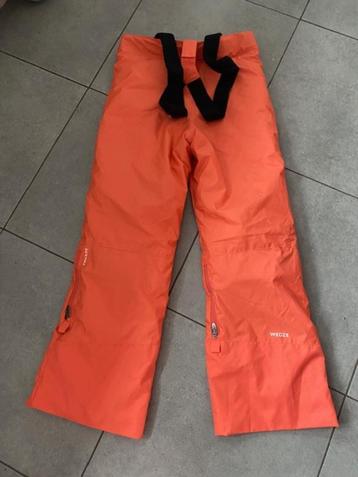 oranje skibroek 12 - 14 jaar   nieuwstaat, Enlèvement ou Envoi, Comme neuf, Vêtements