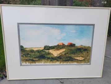 Aquarel gesigneerd John Van Achter 7/9/1986 beschikbaar voor biedingen
