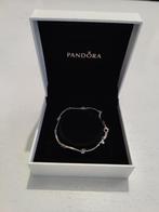 Pandora zilveren armband met bloemetjes, Zo goed als nieuw, Zilver, Ophalen