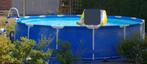 INTEX metal frame zwembad, Ø 4,57 m met warmtepomp sunlodge, Tuin en Terras, 400 cm of meer, Rond, Gebruikt, 80 tot 120 cm