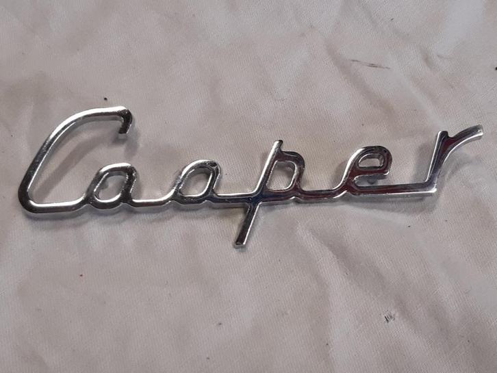 embleem COOPER achterklep, Klassieke Mini, Auto-onderdelen, Carrosserie, Achterklep, Mini, Voor, Gebruikt, Ophalen