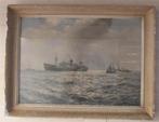 schilderij / prent Britse stoomschip S.S. Manaar, Ophalen