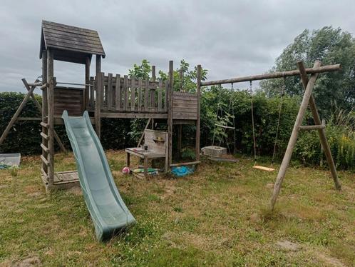 Grote speeltuin, Kinderen en Baby's, Speelgoed | Buiten | Speeltoestellen, Gebruikt, Glijbaan, Zandbak, Ophalen