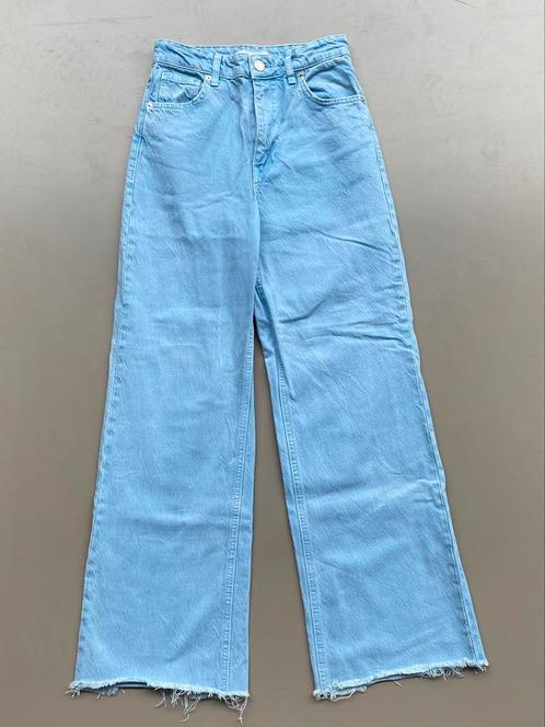 Broek jeans licht blauw wide leg Zara 164-170 (34), Kinderen en Baby's, Kinderkleding | Maat 170, Zo goed als nieuw, Meisje, Broek