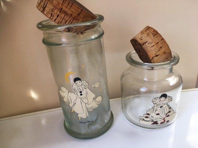 3 Bocaux de pots pierrot vintage " Pierrot Amore ", Enlèvement, Utilisé, Autres types