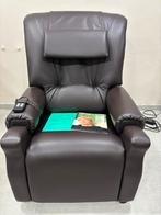 FAUTEUIL INCLINABLE ÉLECTRIQUE DE LUXE AVEC RELEVEUR, Maison & Meubles, Enlèvement ou Envoi, Comme neuf, Relaxzetel fauteuil relax zetel relaxfauteuil relaxstoel