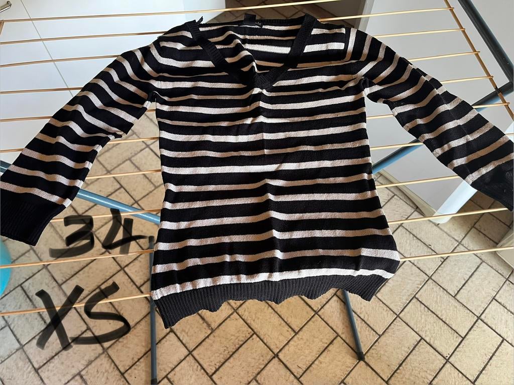 Blouse met 3/4 mouw, Kleding | Dames, Blouses en Tunieken, Ophalen, Zo goed als nieuw, Maat 34 (XS) of kleiner, Blauw