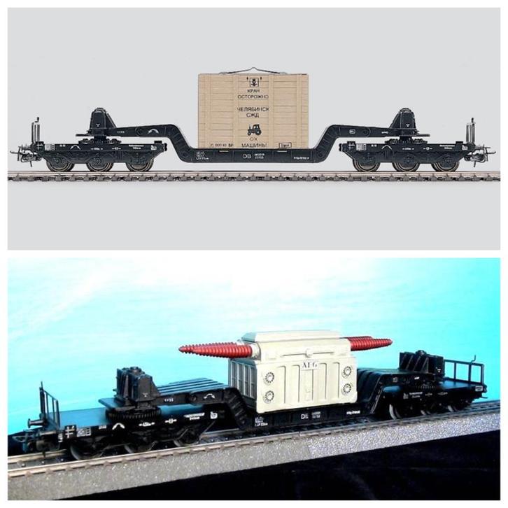 Cargo Marklin 4617 et 4618, Hobby & Loisirs créatifs, Trains miniatures | HO, Comme neuf, Wagon, Autres marques, Analogique, Enlèvement ou Envoi