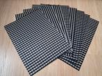 Set van 8 grijze en zwarte placemats, Huis en Inrichting, Keuken | Textiel, Ophalen of Verzenden, Zo goed als nieuw, Zwart, Placemat