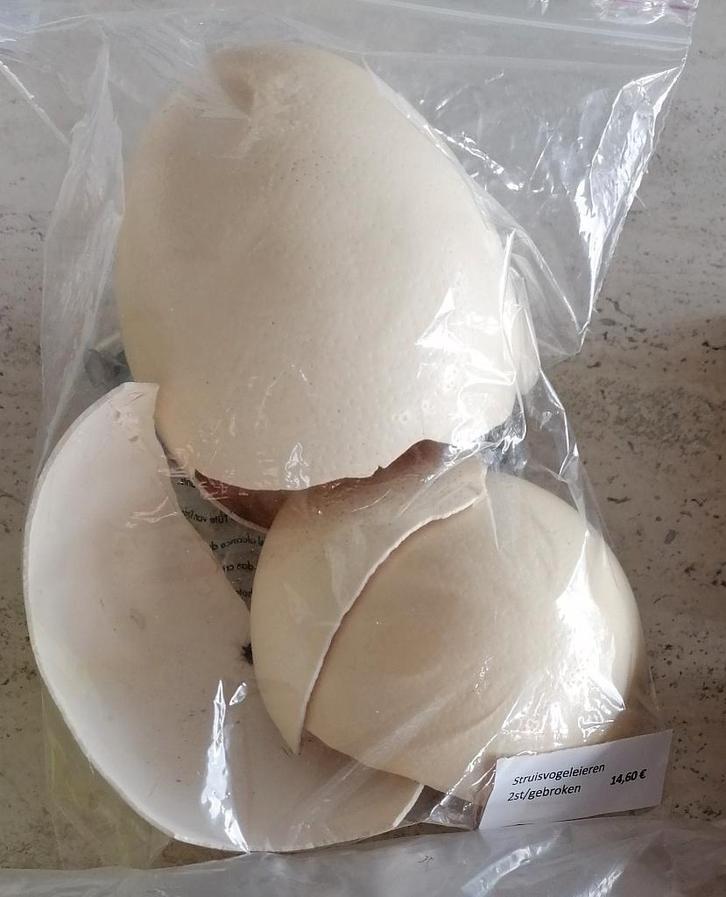 Paasdeco: ongeopend zak 2 struisvogeleieren, Diversen, Pasen, Nieuw, Ophalen