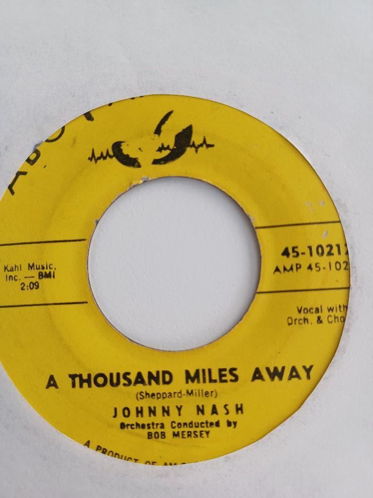 Soul 45: Johnny Nash – A Thousand Miles Away, Gebruikt, 7 inch, Single, Ophalen of Verzenden